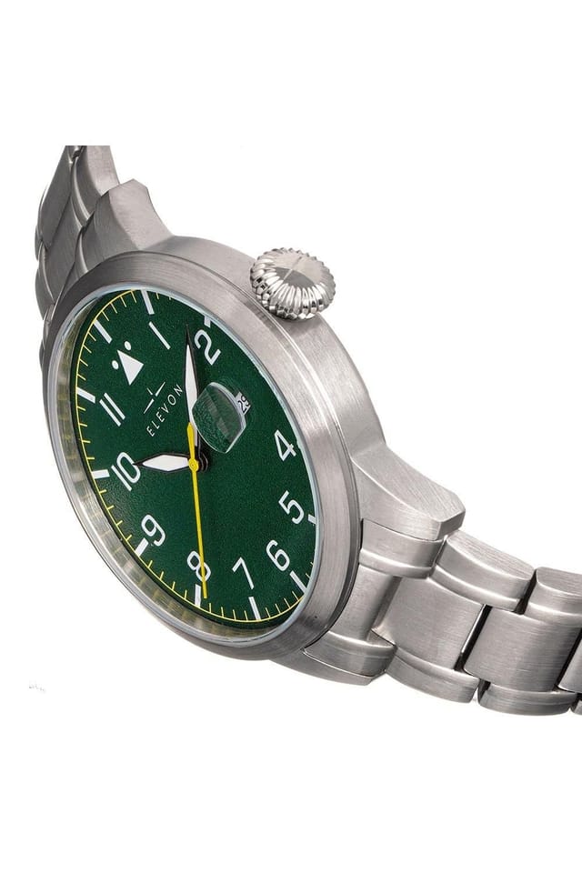 Elevon Elevon Men's Stealth Bracelet Watch with Date in Green - 3
