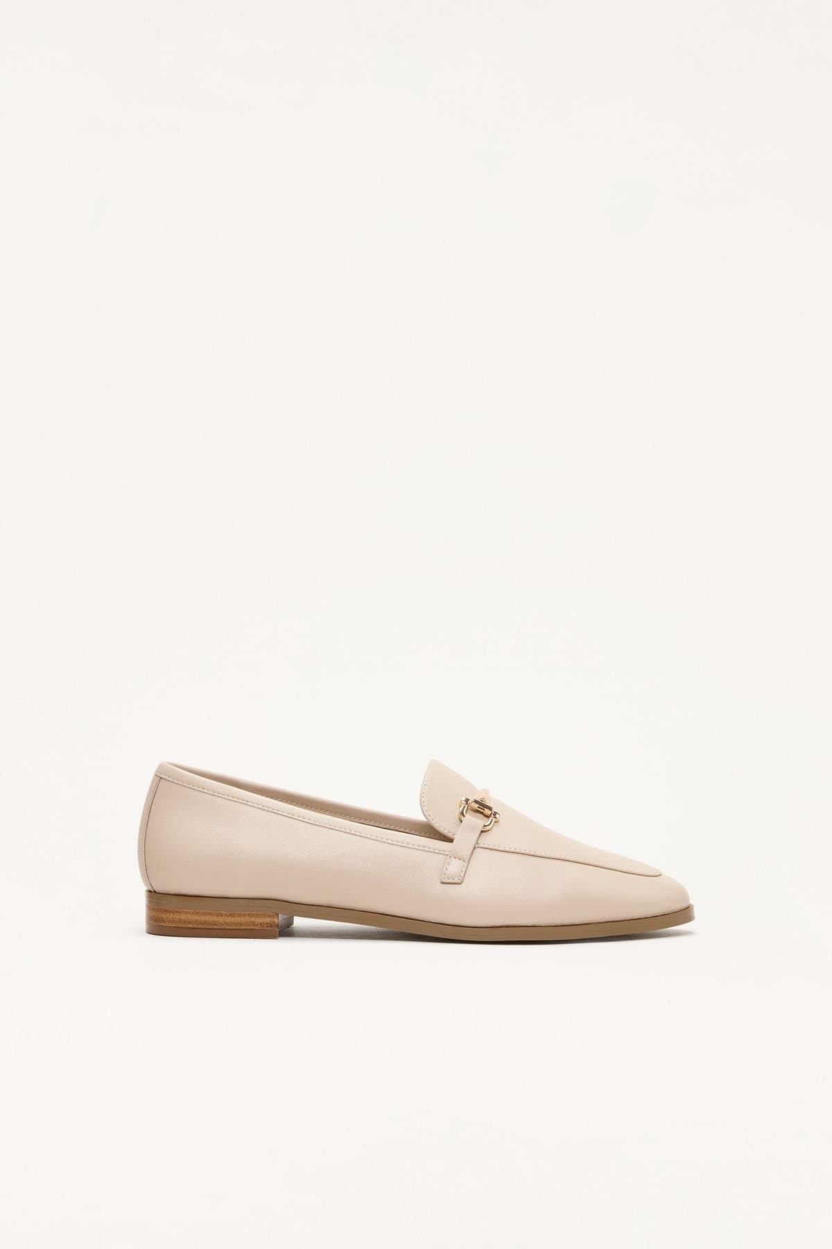 Phase Eight Phase Eight Women's Leather Loafers in Light Beige