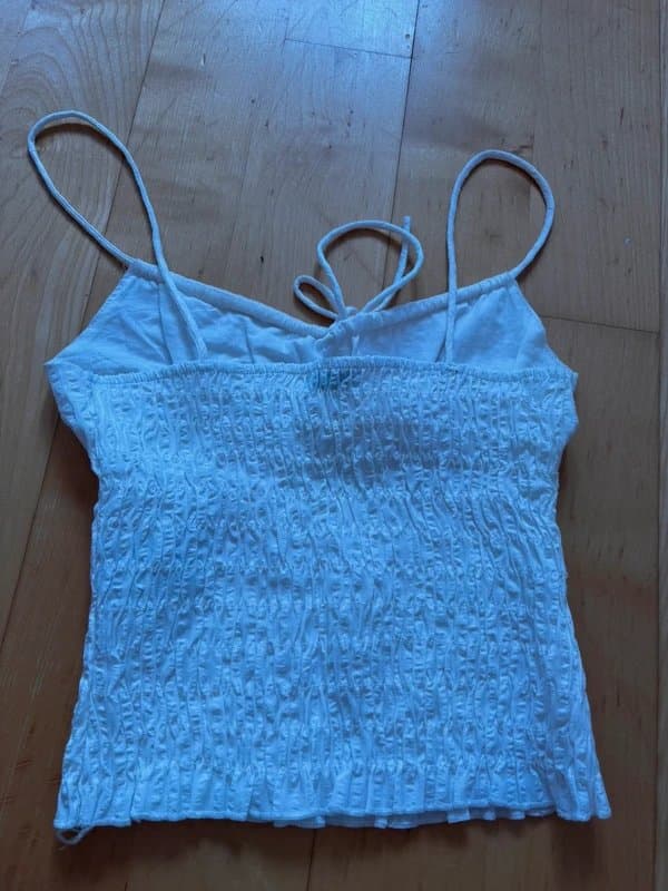 Bershka Bershka white tie tank top size small
