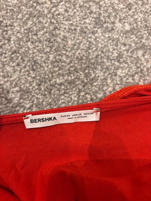 Bershka red low back bodysuit