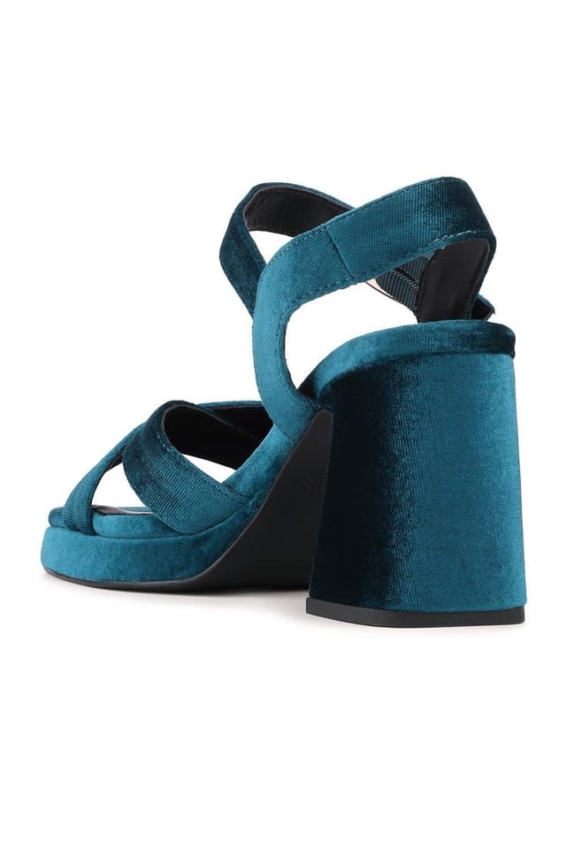Jones Bootmaker Jones Bootmaker Women's Gladiola2 Leather Platform Sandals in Teal - 3