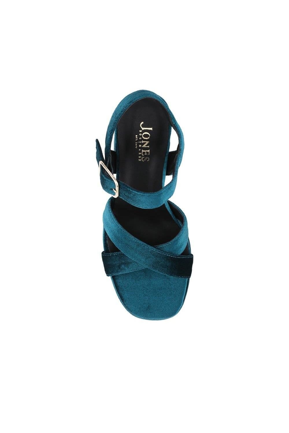 Jones Bootmaker Jones Bootmaker Women's Gladiola2 Leather Platform Sandals in Teal - 4