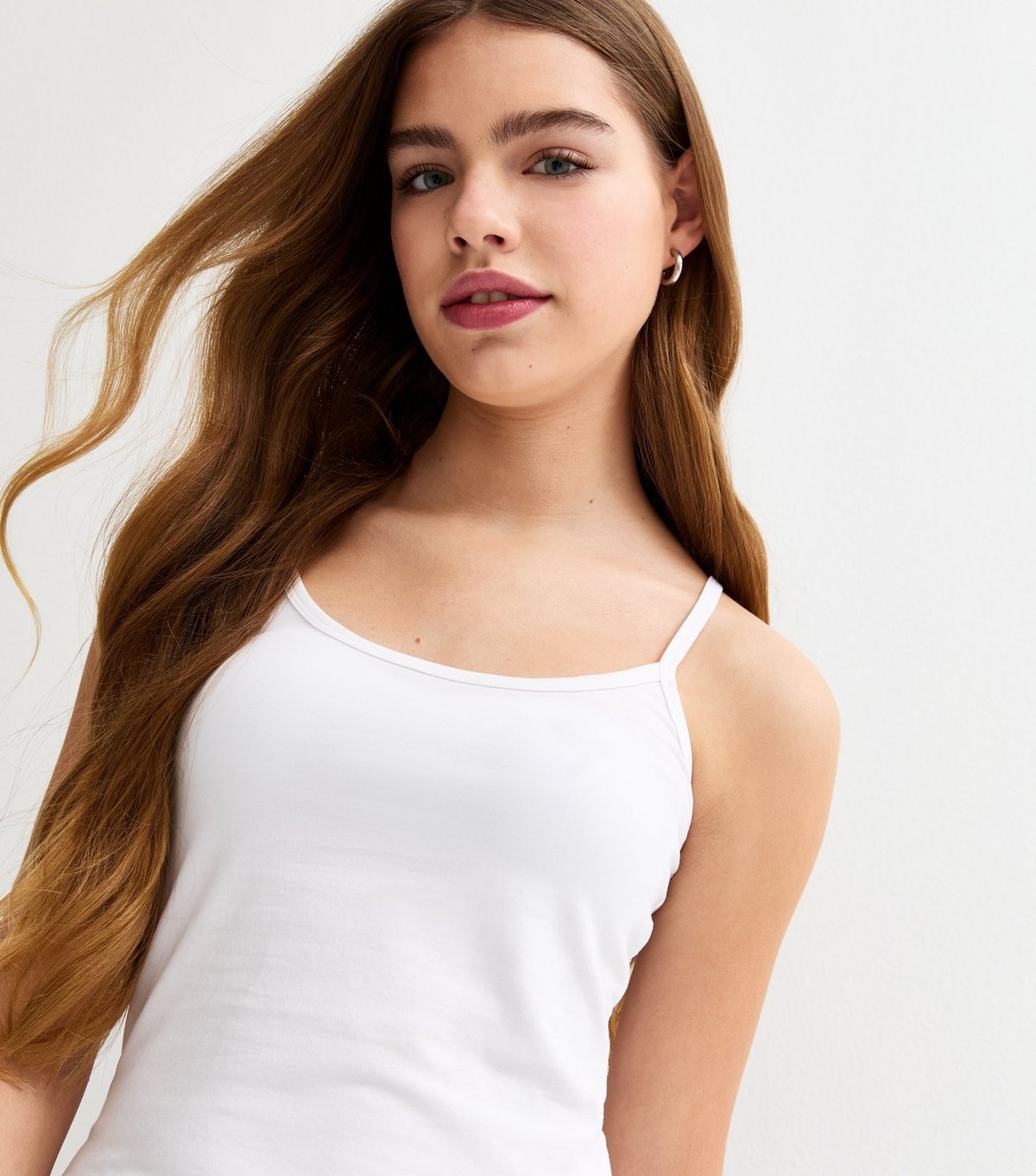 New Look Girls' White Scoop Neck Cami Vest Top New Look - 2