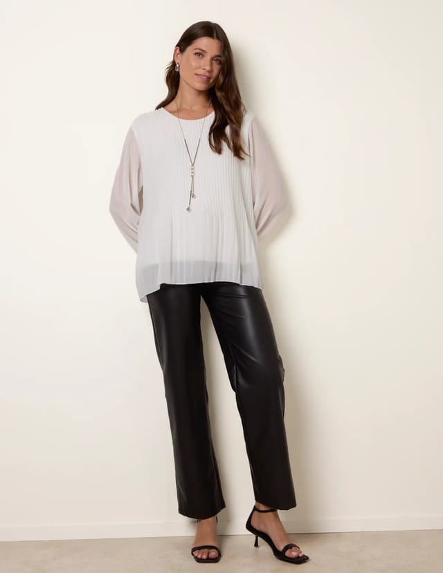 Blue Vanilla Pleated Blouse - 2
