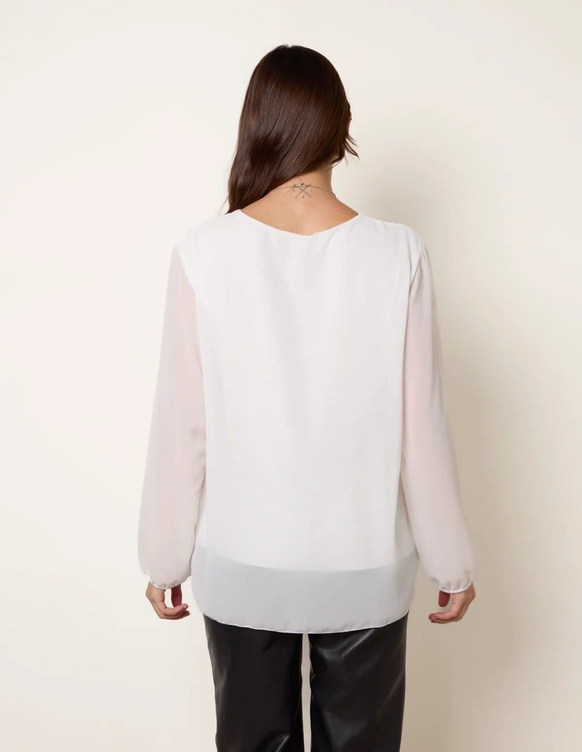 Blue Vanilla Pleated Blouse - 4