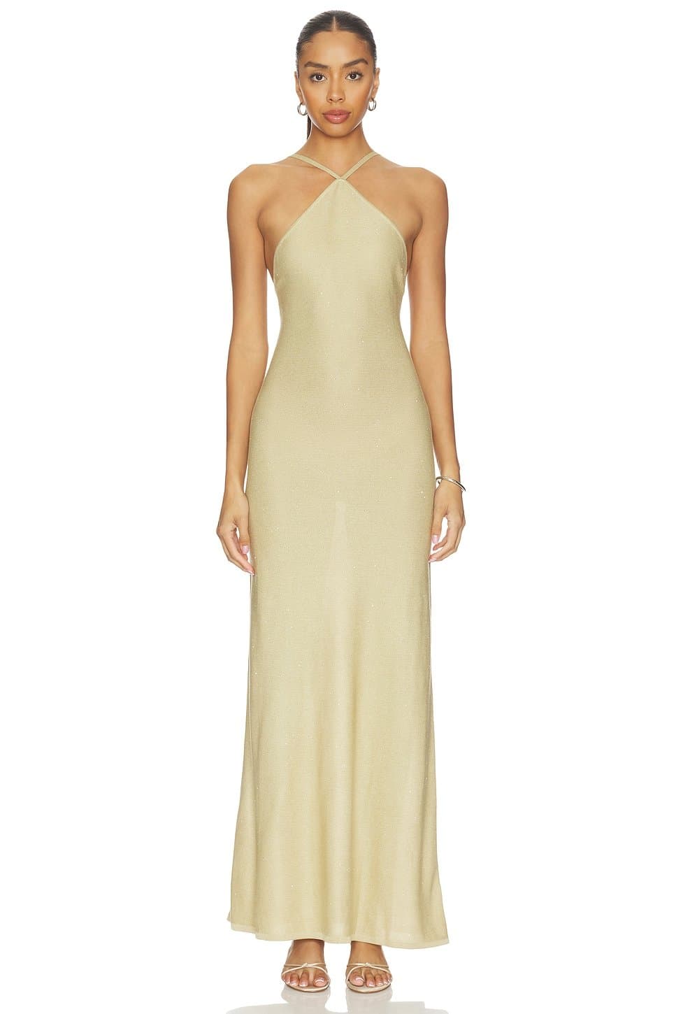 revolve Tatyana Halter Sequin Maxi Dress