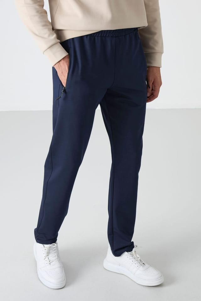 Tommy Life Tommy Life Men's Regular Fit Straight-Leg Sweatpants in Navy - 2