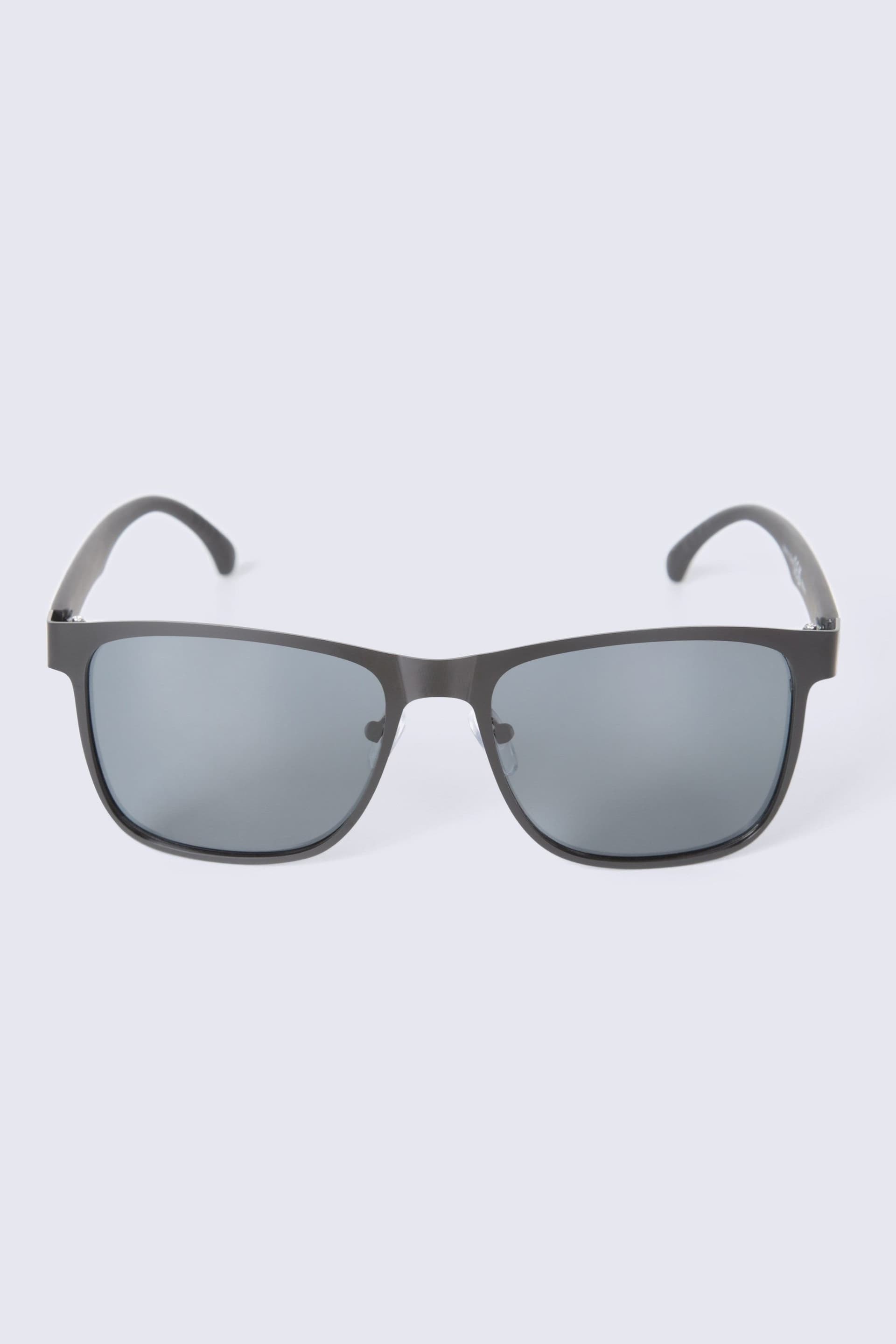 Animal Animal Men's 'Jacob' Stylish Metal Frame UV400 Lens Eyewear Polarized Sunglasses in Black