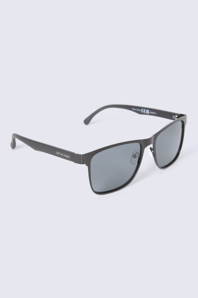 Animal Animal Men's 'Jacob' Stylish Metal Frame UV400 Lens Eyewear Polarized Sunglasses in Black - 2