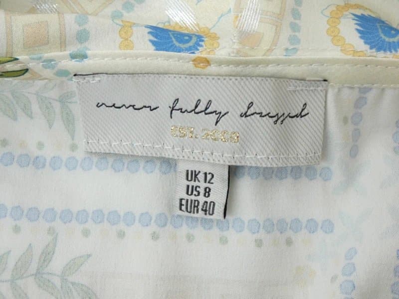 Never Fully Dressed Never Fully Dressed Satin Ruffle Blouse UK 12