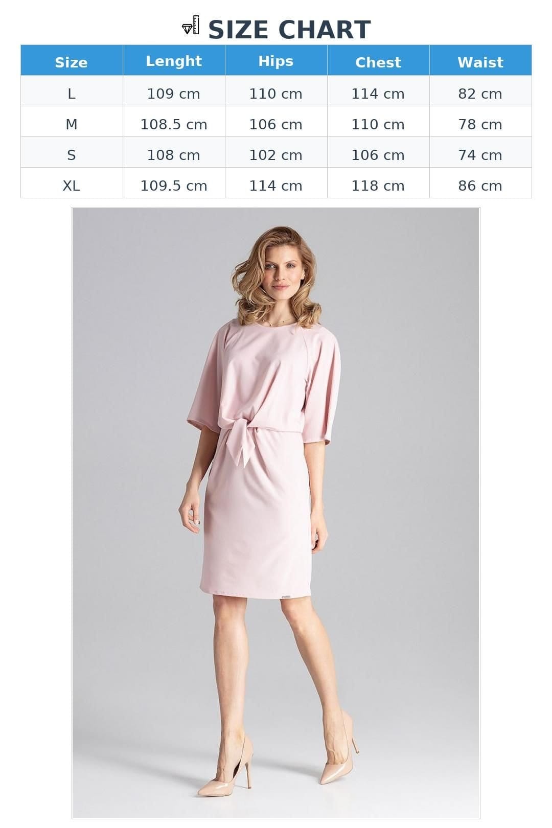 Love Lace Love Lace Women's Delicate Knee Length Raglan Sleeve Dress in Pink - 4