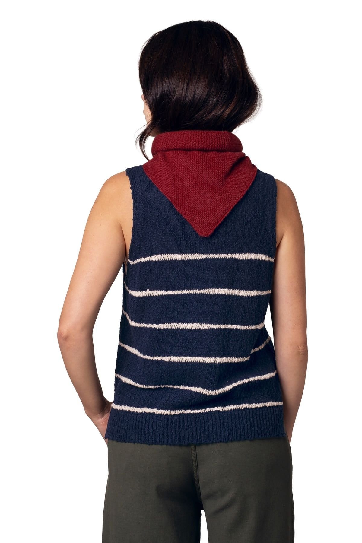 Celtic & Co Celtic & Co Women's Drop Stitch Knitted Vest Top in Dark Navy - 4