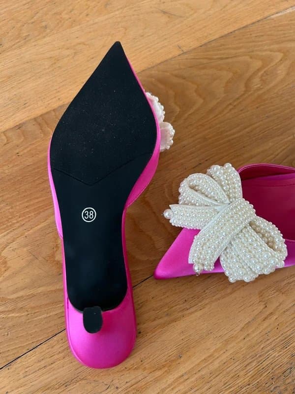 ASOS NEW Asos pearl bow sandals - size 5