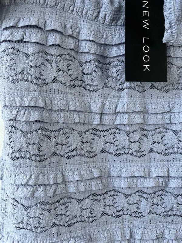 New Look New look - lace frill dress - size 14 - blue