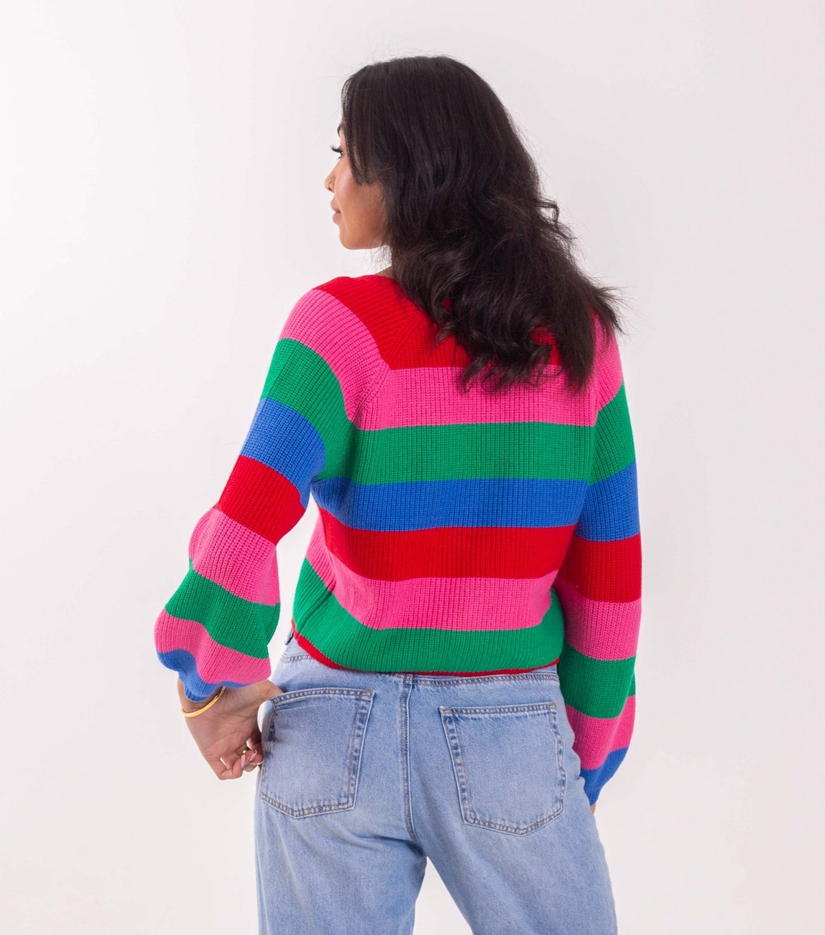 Sunshine Soul Women's Multi Colour Striped Cropped Cardigan Sunshine Soul New Look - 3