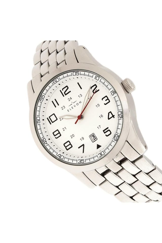 Elevon Elevon Men's Garrison Bracelet Watch with Date in White - 3