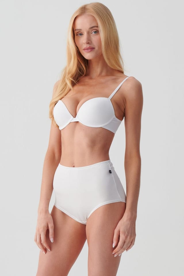 British Boxers British Boxers Women's Pack of Four "Ivory" Bamboo Full Briefs in Off-White - 3