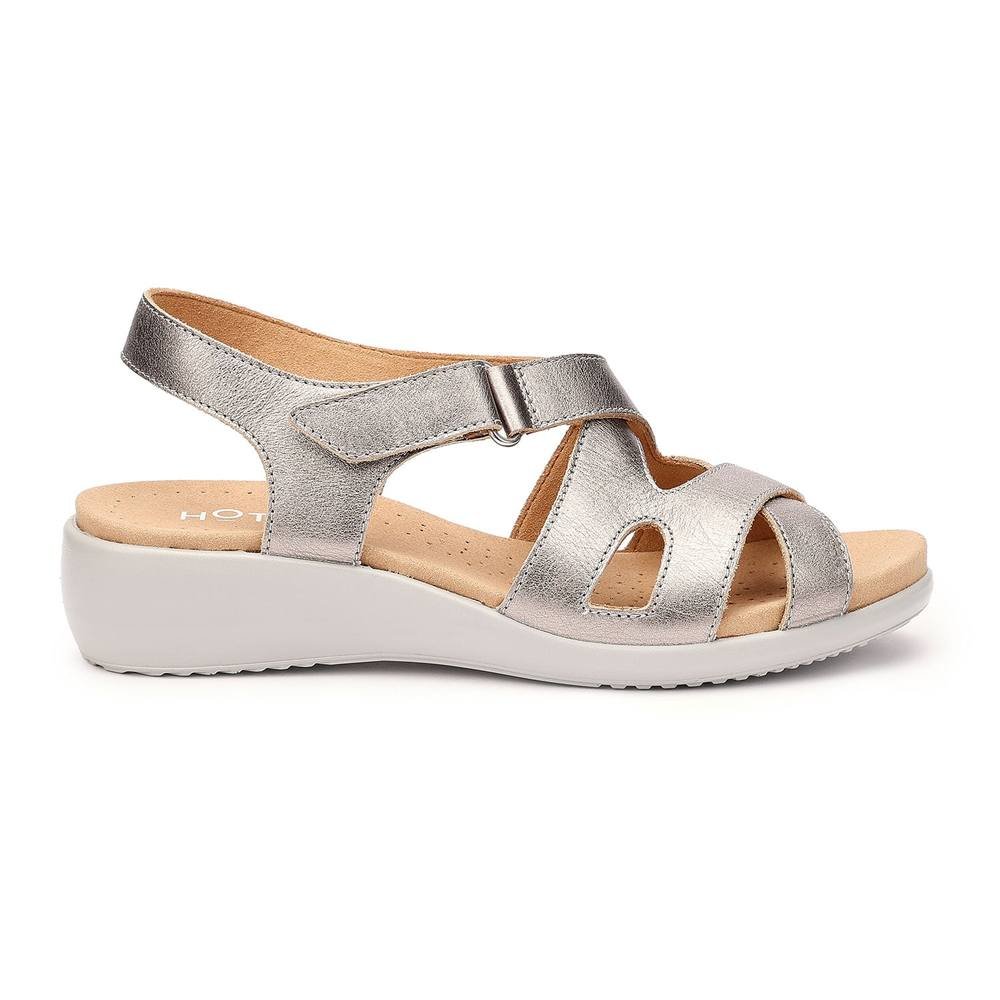 Hotter Hotter Women's Wide Fit 'Eliana' Sandals in Metallics - 3