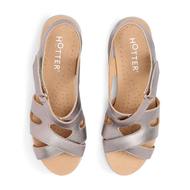 Hotter Hotter Women's Wide Fit 'Eliana' Sandals in Metallics - 3