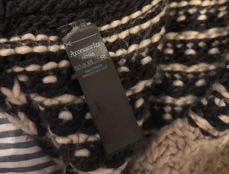 Topshop Beige and black knitted hat and scarf set