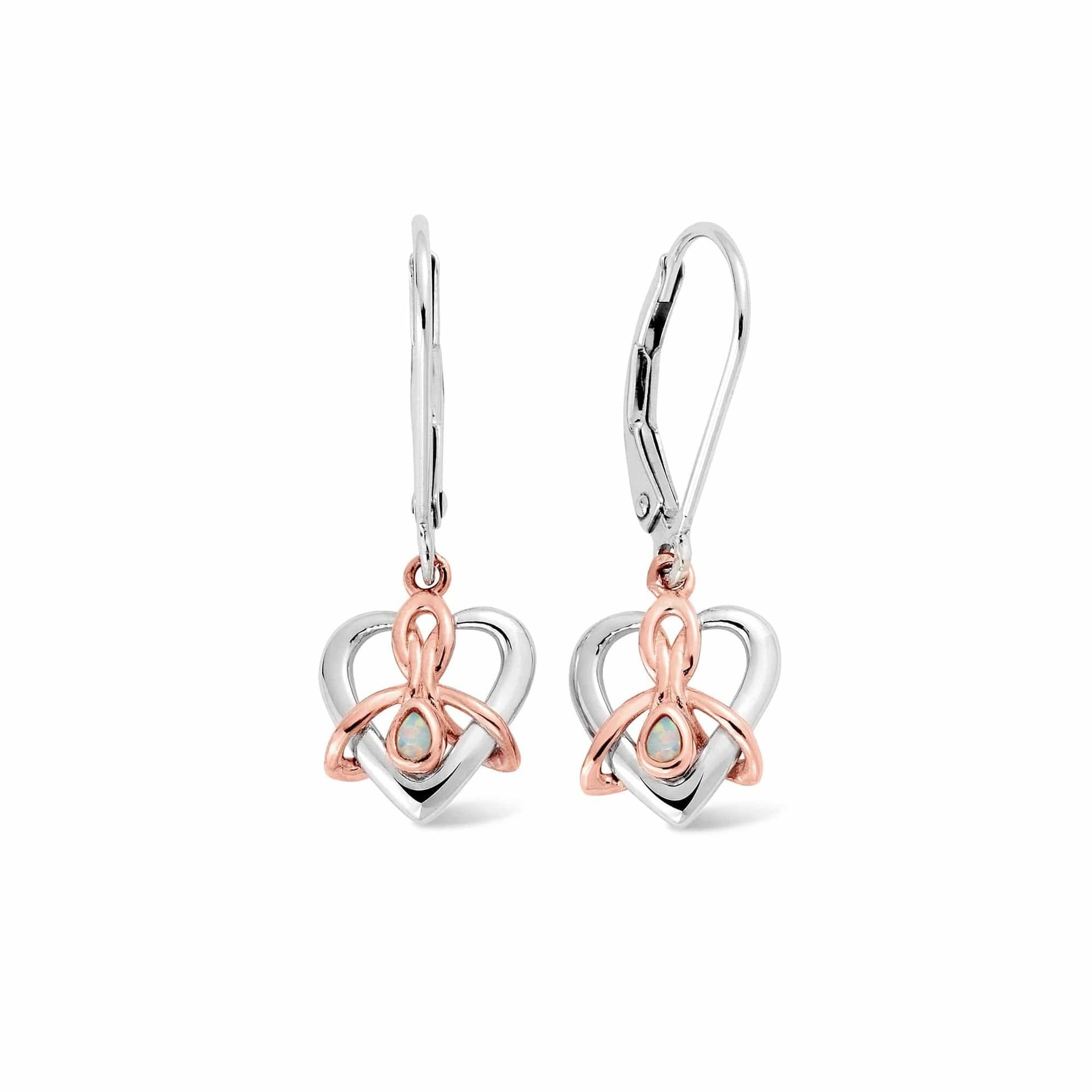 Clogau Clogau Women's Forever Yours Sterling Silver Dwynwen Drop Earrings with Opals in Metallics