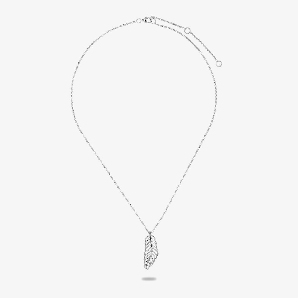 Rosa Lea Rosa Lea Women's Pave Large Leaf Pendant AE-950732NA in Silver - 3