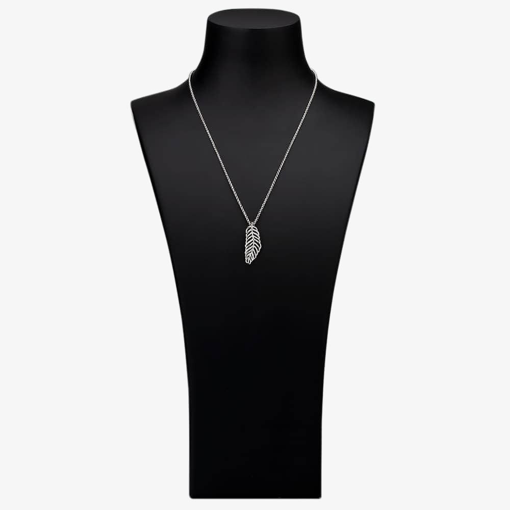 Rosa Lea Rosa Lea Women's Pave Large Leaf Pendant AE-950732NA in Silver - 4