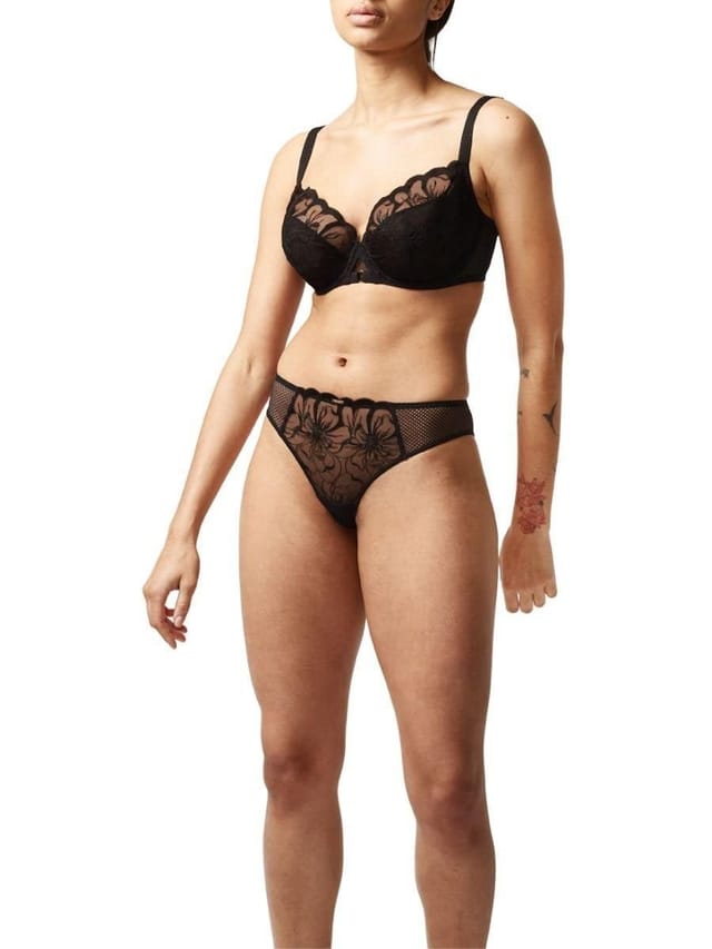 Chantelle Chantelle Women's Fleurs Covering Underwired Bra in Black - 2