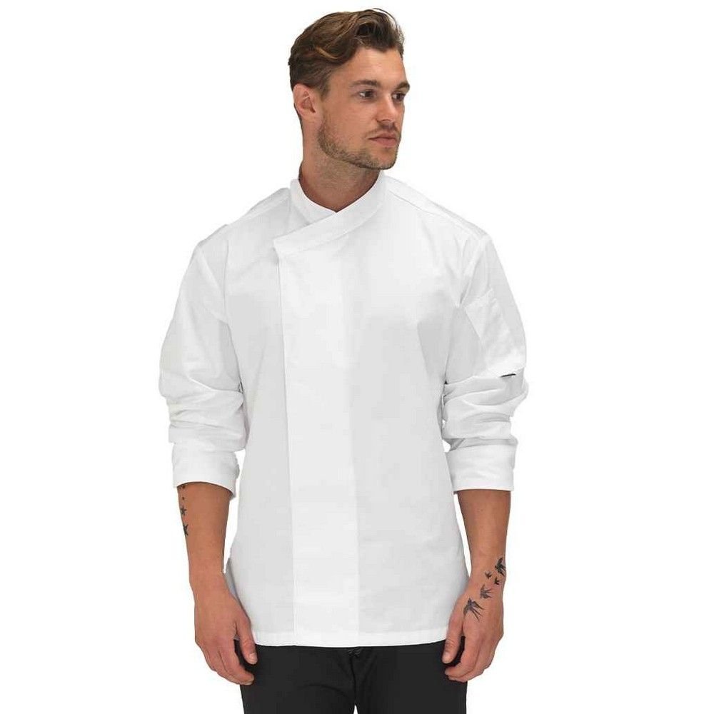 Le Chef Le Chef Men's Academy Long-Sleeved Chef Tunic in White - 2