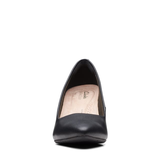 Clarks Clarks Women's Kataleyna Gem Black Leather Heels - 3