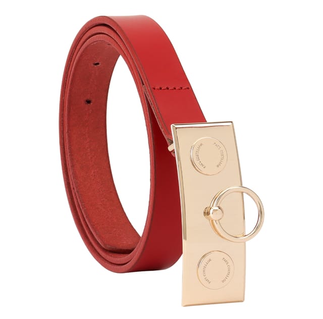 Paul Costelloe Paul Costelloe Women's Wanda Leather Belt in Red - 3