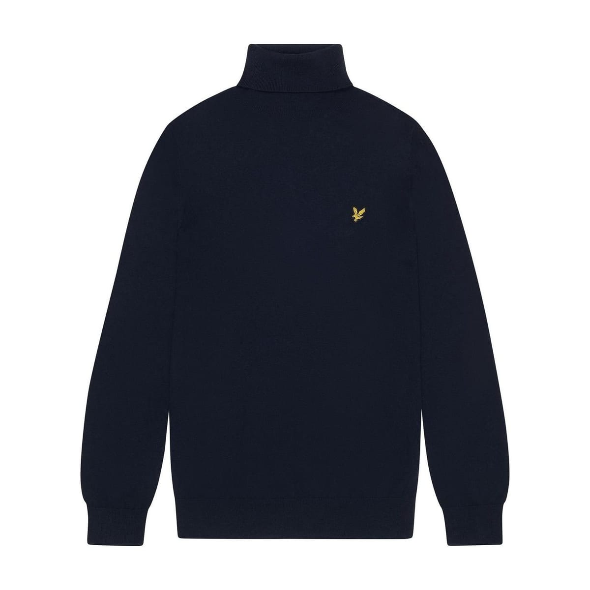 Lyle & Scott Lyle & Scott Men's Cotton Merino Turtle Neck Jumper in Dark Navy - 1