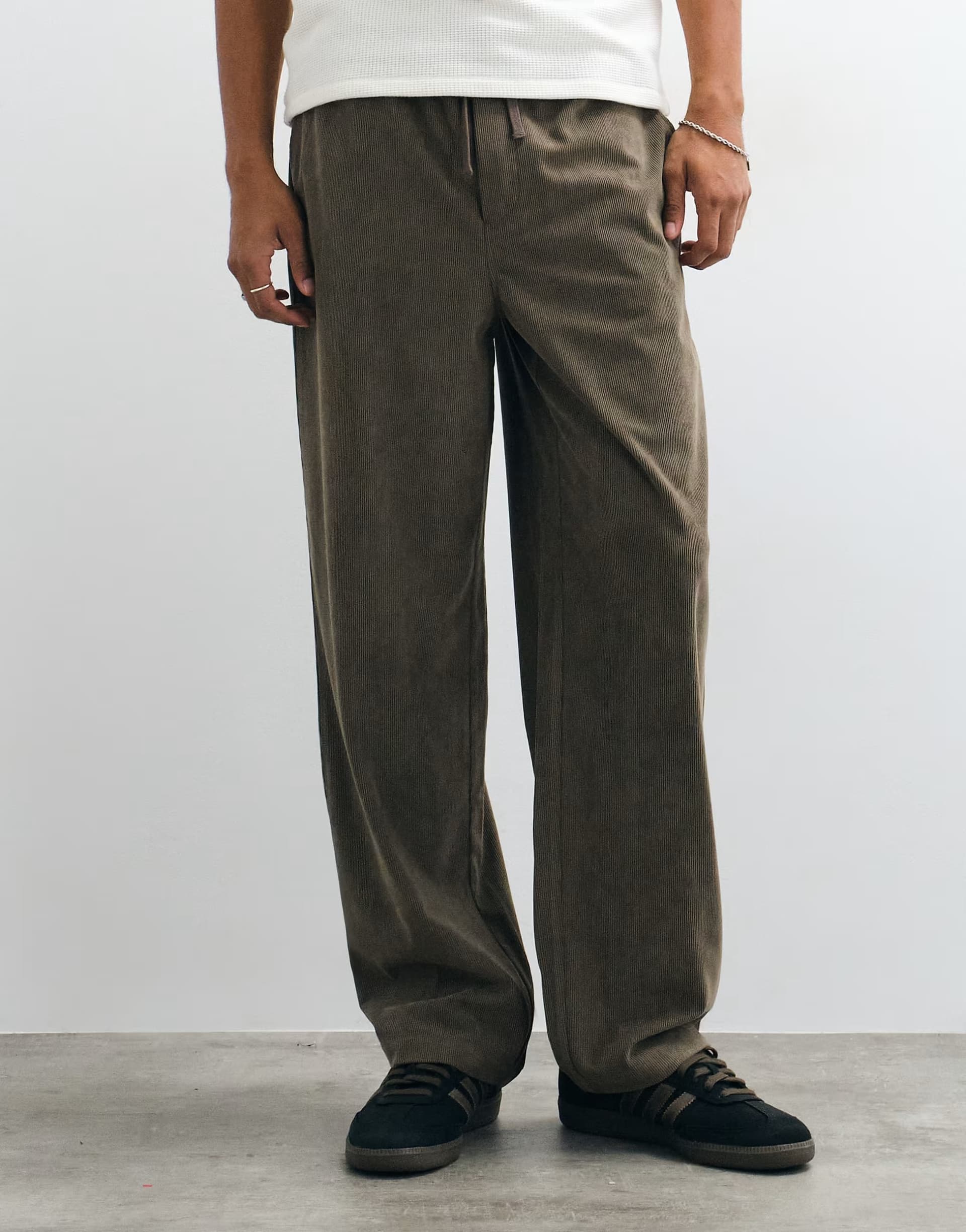 ASOS ONLY & SONS Fade loose fit cord trouser in light khaki brown