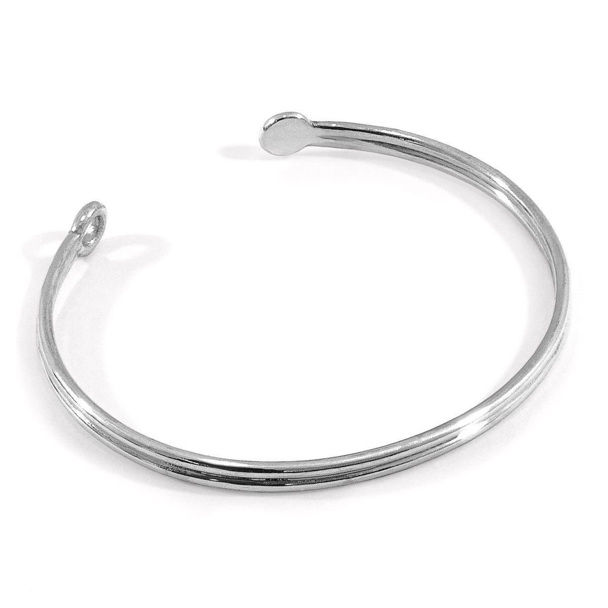 ANCHOR & CREW ANCHOR & CREW Women's Bartlett Inline Midi Geometric Silver Bangle - 3