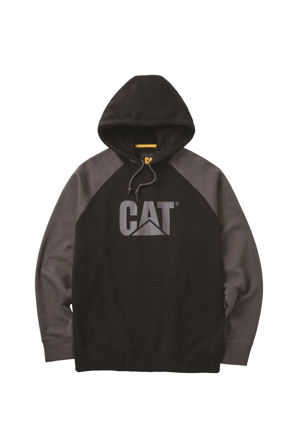Caterpillar Caterpillar Men's Raglan Hooded Sweatshirt in Black - 4