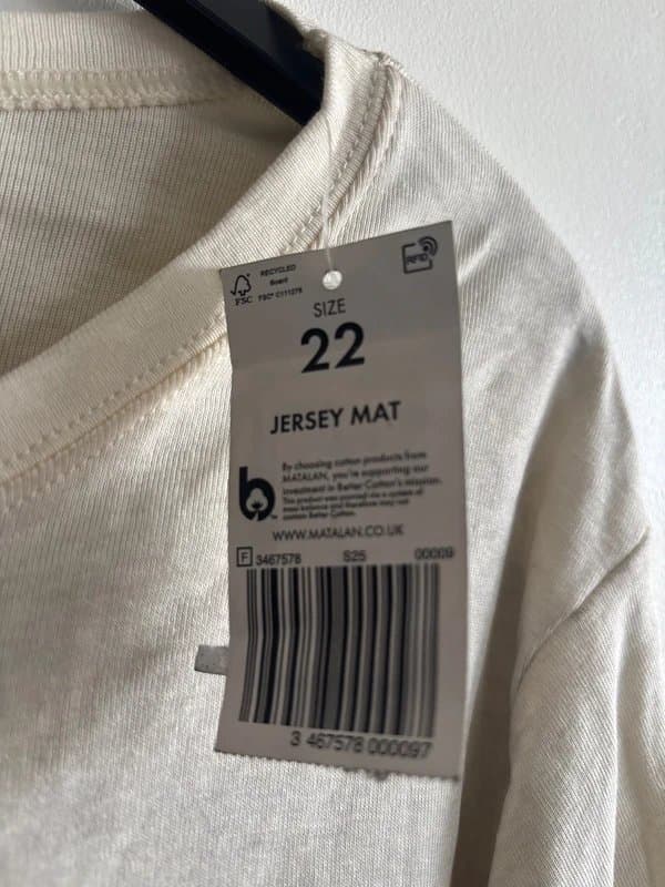 Papaya Matalan Papaya Cream Long Sleeve Fitted Tee Top Size 22