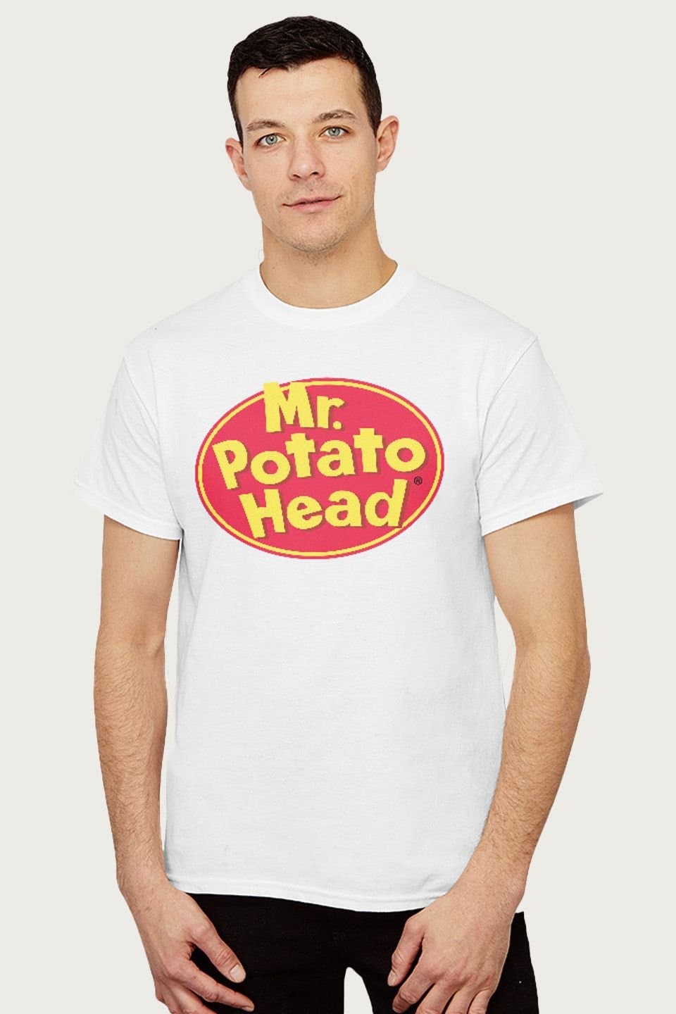 Mr. Potato Head Mr. Potato Head Men's Classic 00s Logo T-Shirt in White