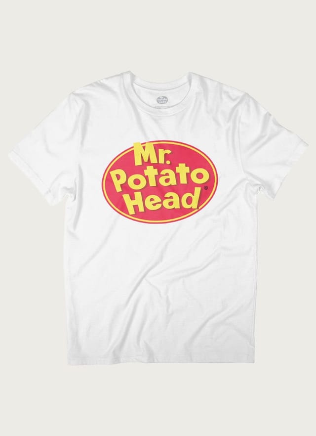 Mr. Potato Head Mr. Potato Head Men's Classic 00s Logo T-Shirt in White - 2