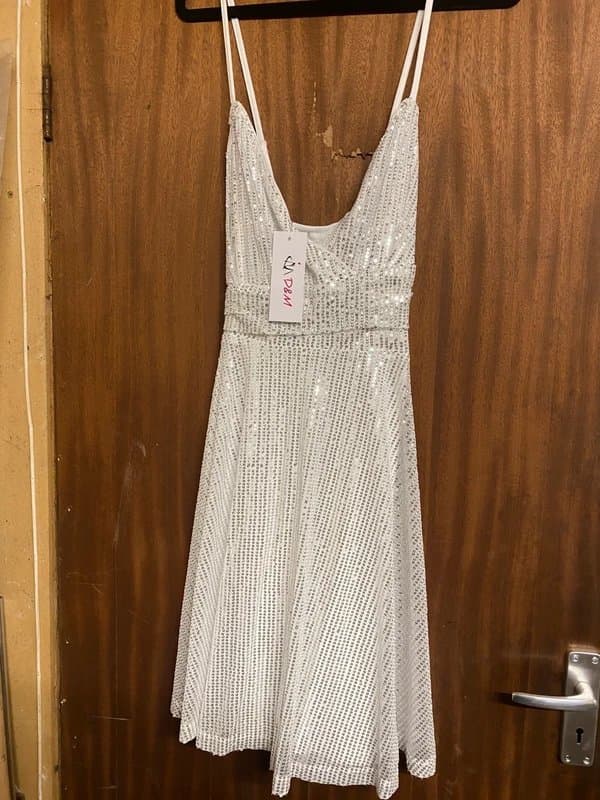 ASOS Sequin white dress