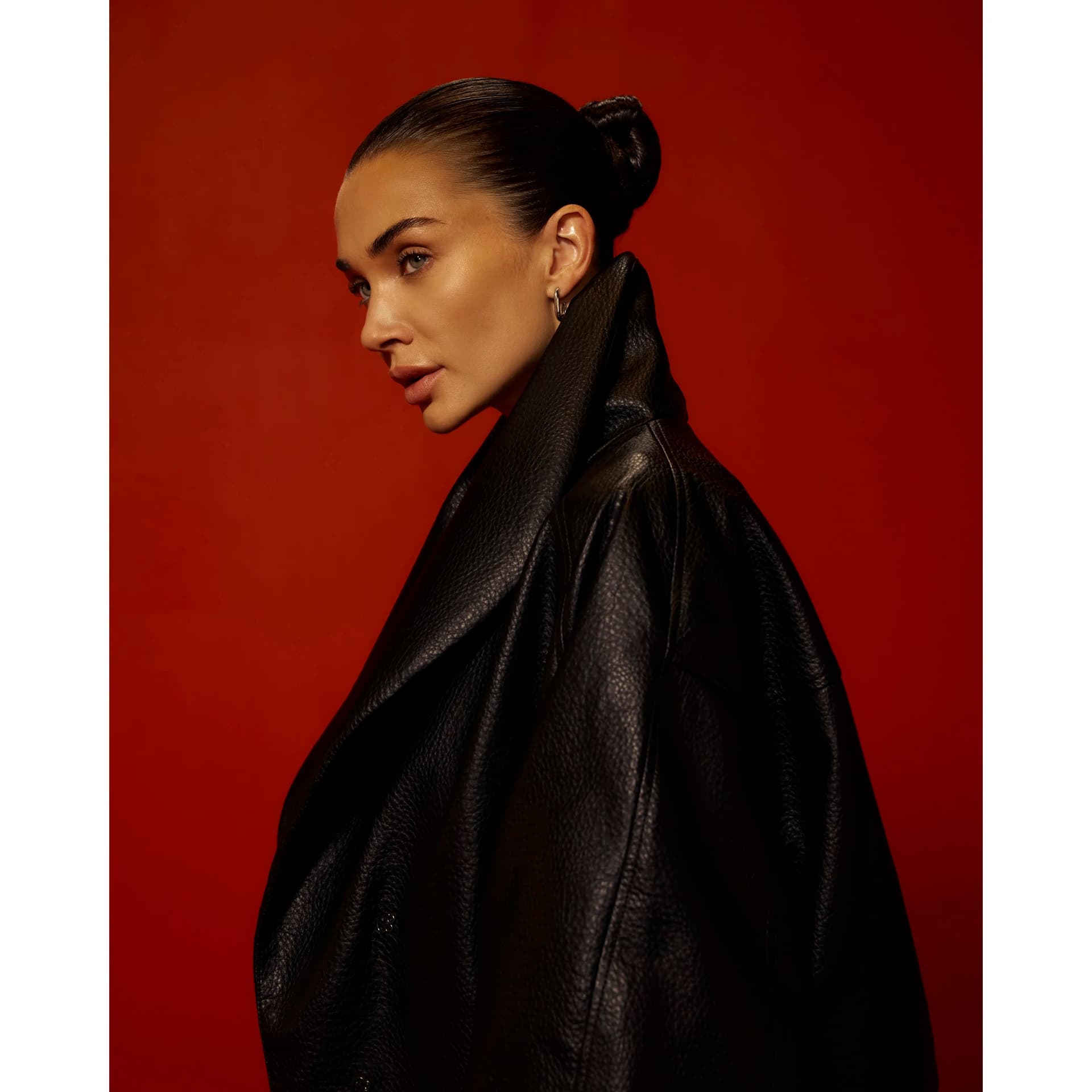 River Island River Island Womens Black Faux Leather Shawl Collar Bomber Jacket
