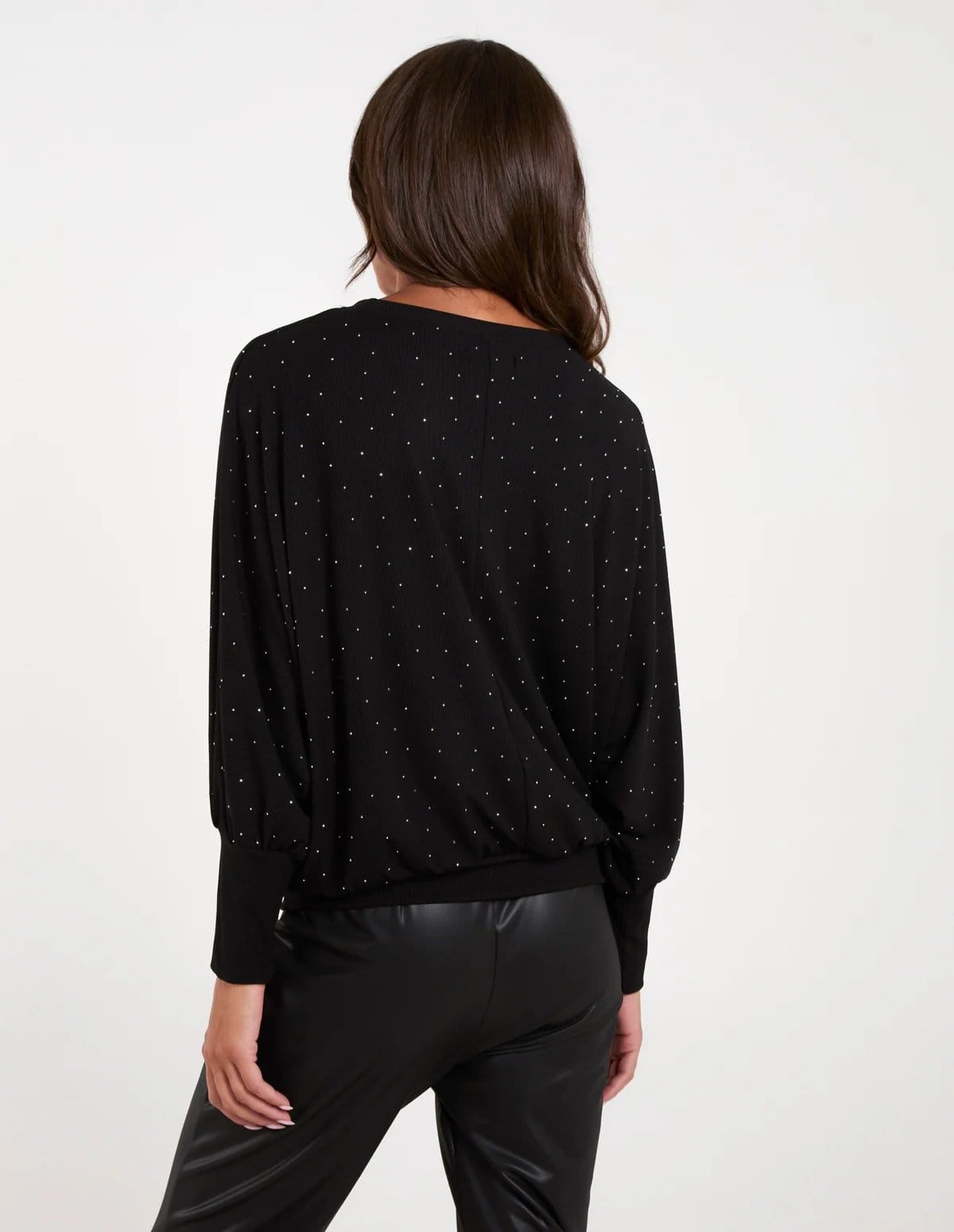Blue Vanilla Batwing Top With Diamantes - 4
