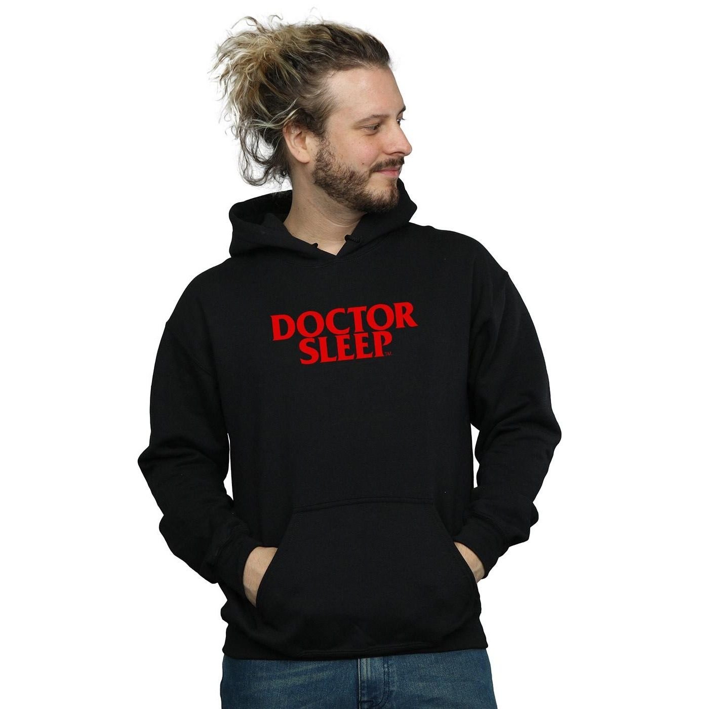 Doctor Sleep Doctor Sleep Men's Text Logo Hoodie in Black - 2