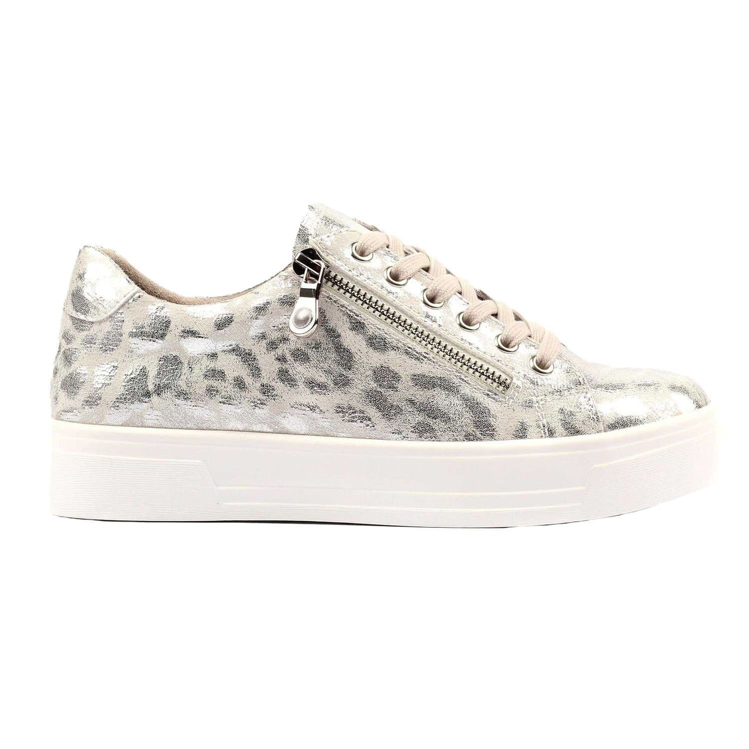 Lunar Lunar Women's Charm ll Animal Print Trainers in Silver