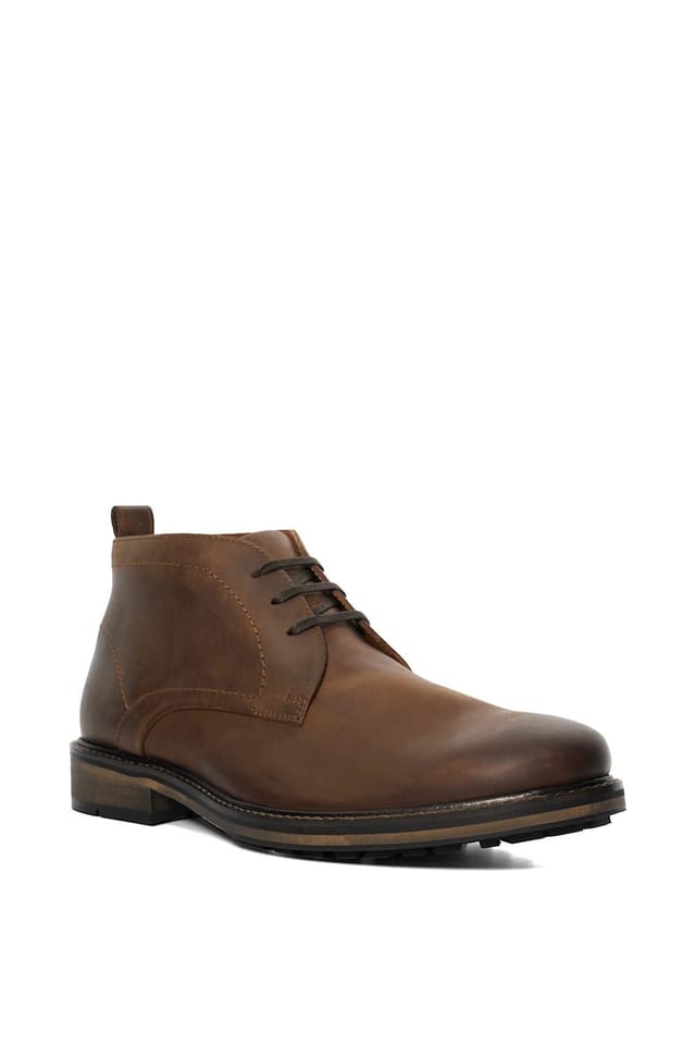 Dune London Dune London Men's Wide Fit 'Charleys' Leather Chukka Boots in Brown - 2