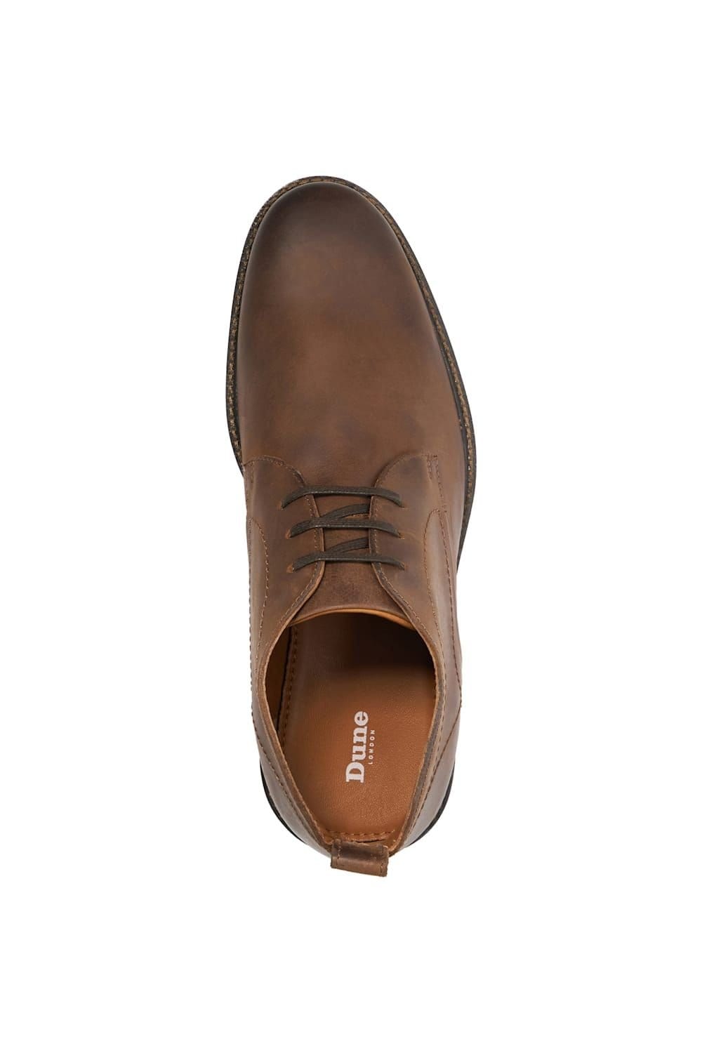 Dune London Dune London Men's Wide Fit 'Charleys' Leather Chukka Boots in Brown - 4