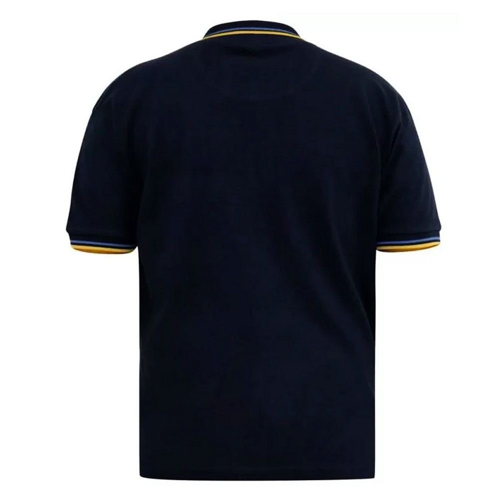 Duke Clothing Duke Clothing Men's D555 Hamford 1 Tipped Pique Ribbed Collar Kingsize Polo Shirt in Dark Navy - 2