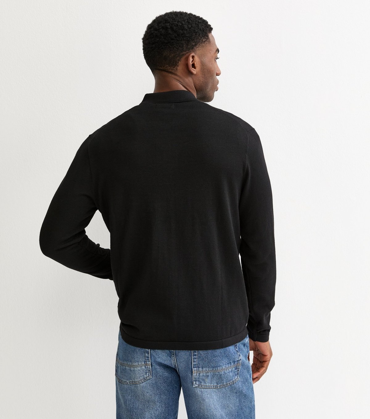 jack & jones Men's Black Knit Zip Cardigan Jack & Jones New Look - 4