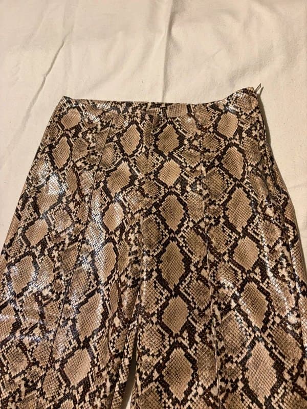 Bershka Bershka faux leather straight leg trousers