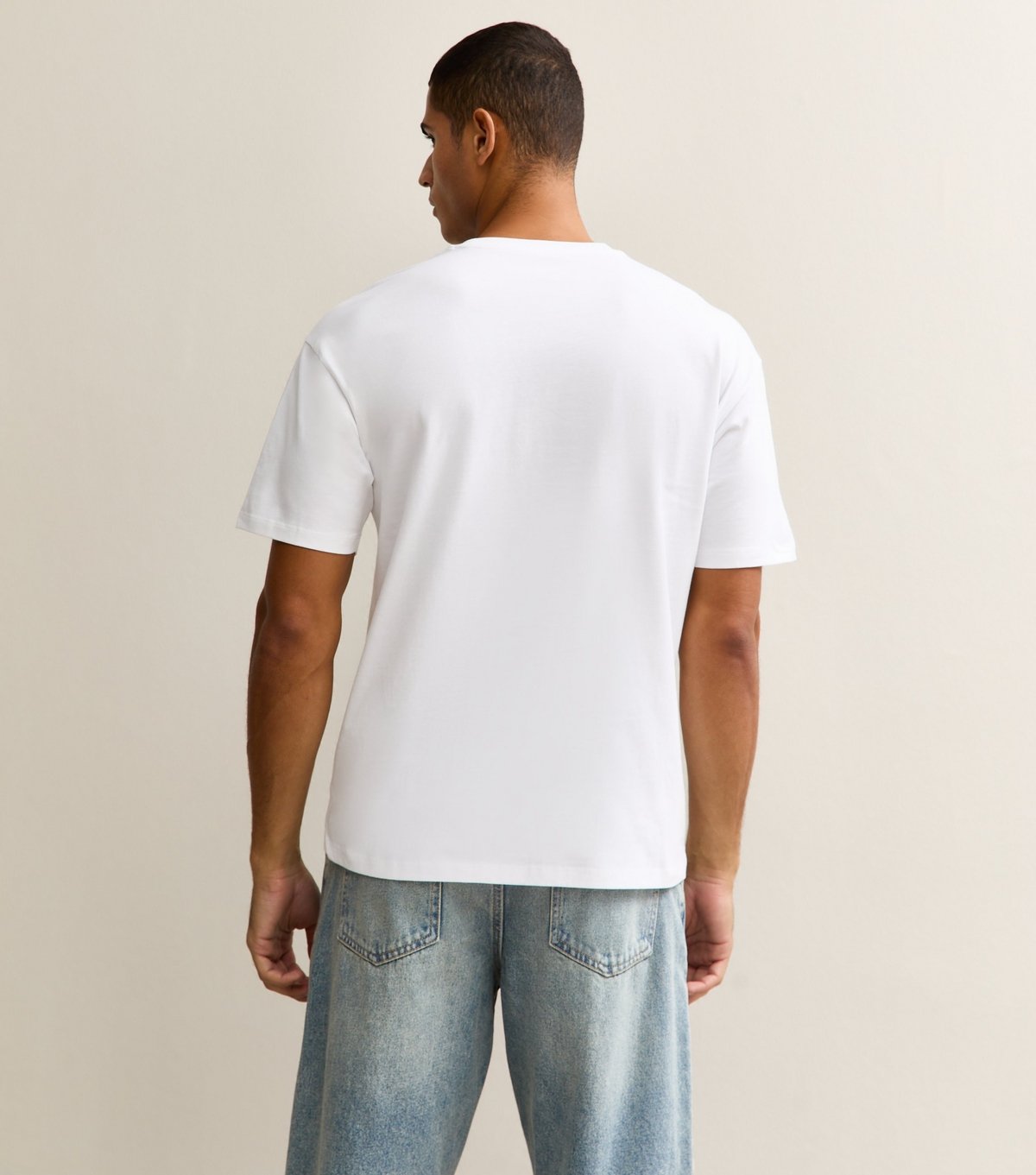 New Look Men's White Pack of 2 Oversized T-Shirts New Look - 4