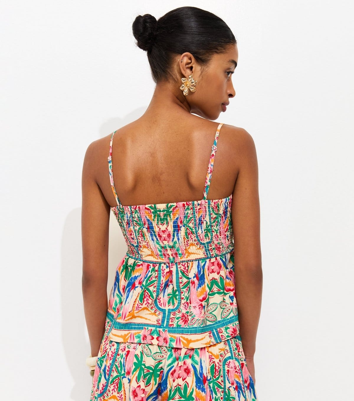 New Look Women's Multicoloured Parrot Shirred Bandeau Top New Look - 4